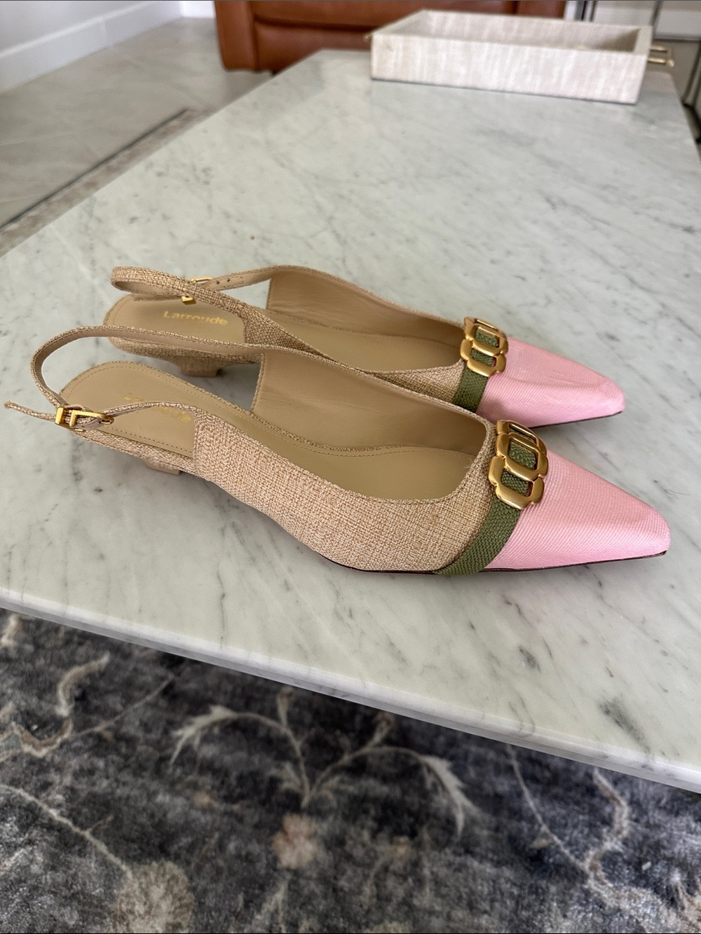 Larroude Franca Micro Heel Slingback Pump
